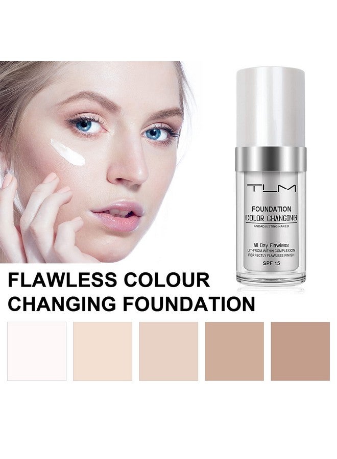 MISS OCEAN كريم أساس سائل لتغطية كاملة للوجه بلون بني فاتح 30 مل من TLM Concealer Coverflawless (عبوة من 3 قطع) - Image 5