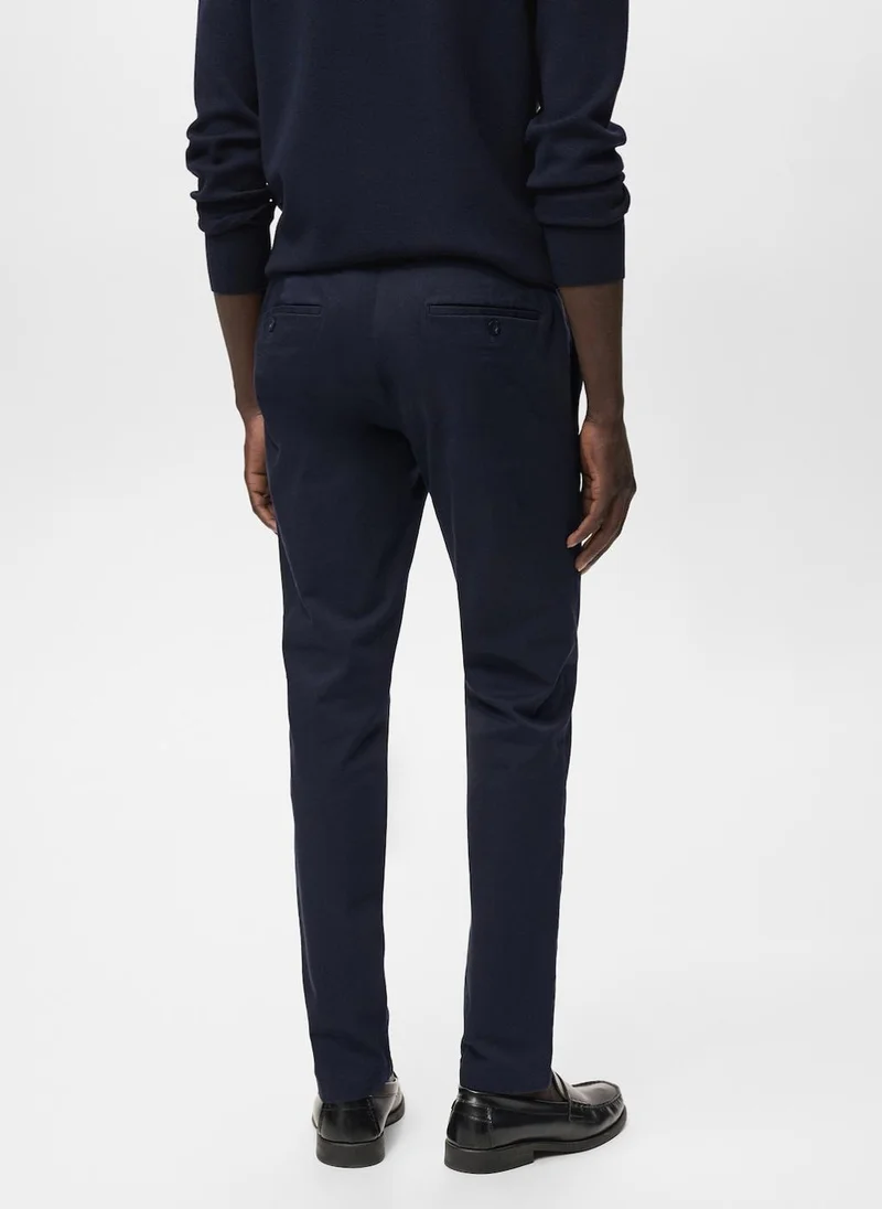 مانجو مان Barna slim-fit twill chino trousers