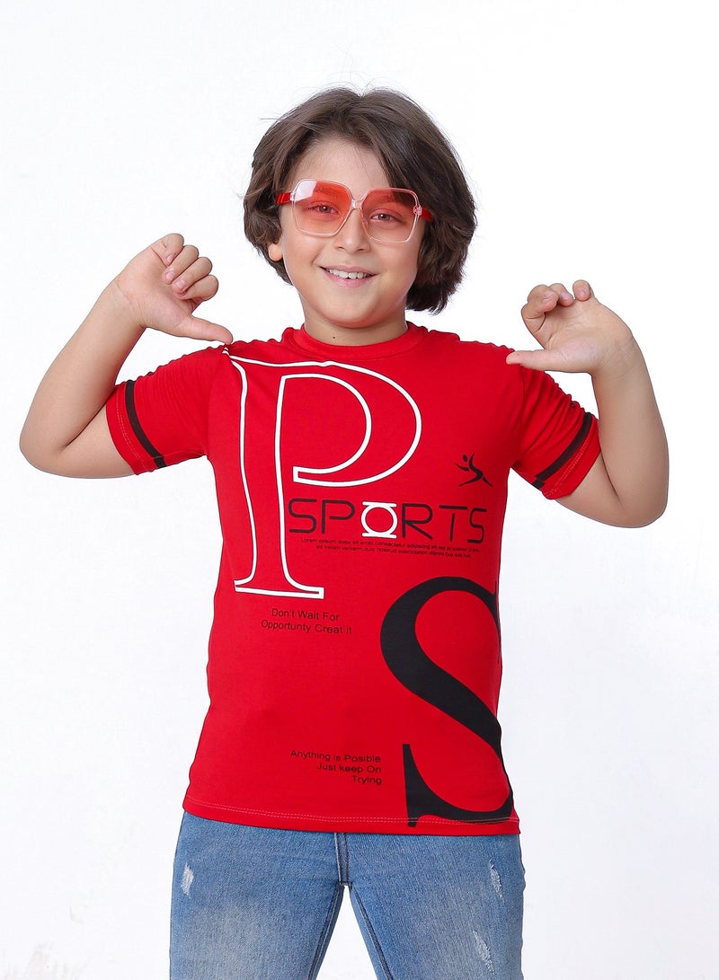 بيبو تيشيرت اولادى نصف كم مطبوع - Image 1