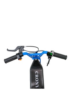 Crony JL005 Kids Electric Scooter Mini Harley E-Bike 250W 36V/4.8AH, 20-35KM/H, LED Headlamp, Foldable Ride-On with Luggage Tray, Drum Brakes, 5-10KM Range, Durable Iron Frame, Lightweight 60KG Capacity, Rechargeable Battery Powered Scooter for Outdoor Fun, Black Electric Moped Bike for Children Ages 6+，Black  - Image 3