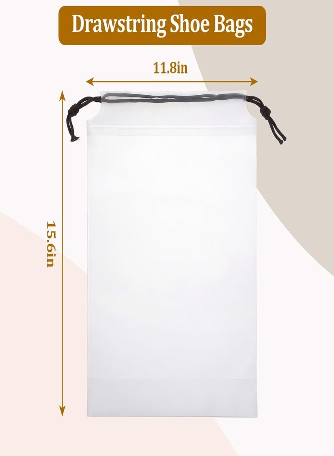smrtcol Drawstring Shoe Bags Shoe Bags for Packing, Storage Reusable Waterproof Shoe Organizers for Sneakers & Clothes, Translucent Travel Bags for Men Women (16 Pack) - Image 2
