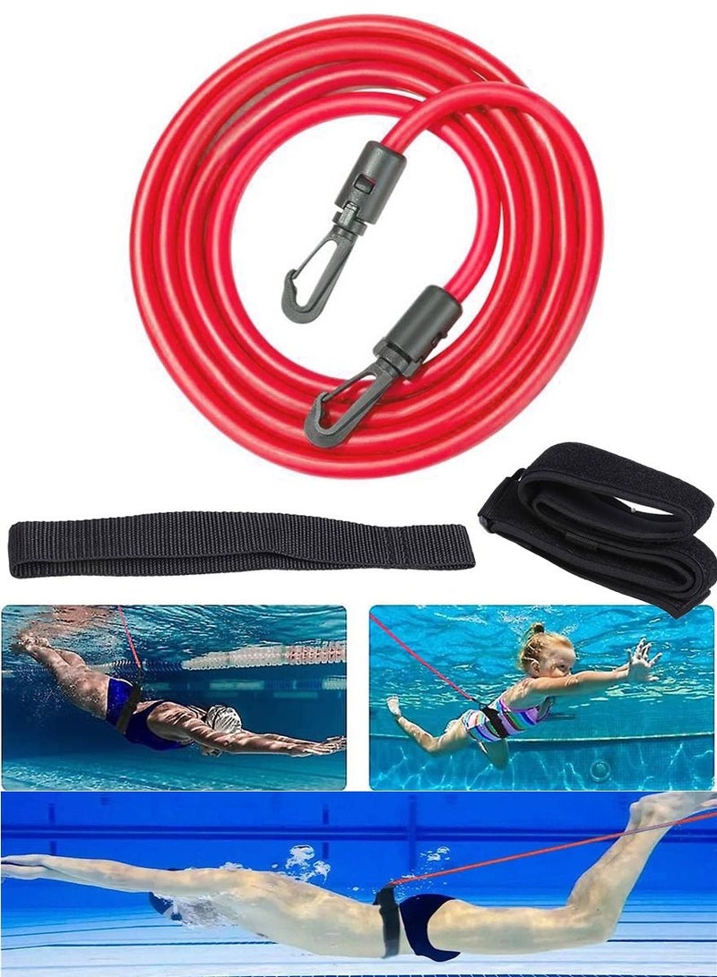 QUTOOB Swimming Rope, Perfect For Swimming Training and Swimming Safety, Swimming Resistance Strength Training Belt, Sea Swimming Safety Harness, Suitable For Kids and Adults  - Image 1
