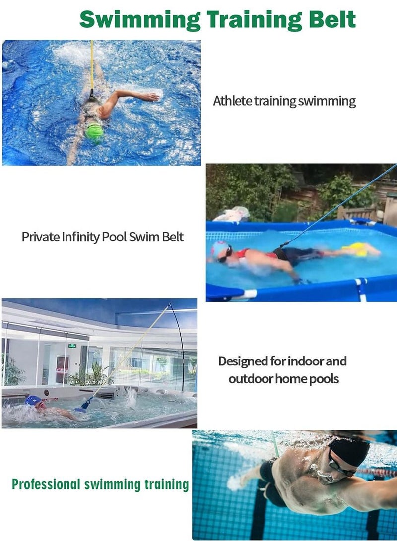 QUTOOB Swimming Rope, Perfect For Swimming Training and Swimming Safety, Swimming Resistance Strength Training Belt, Sea Swimming Safety Harness, Suitable For Kids and Adults  - Image 2