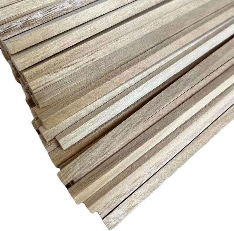 100 Pieces Unfinished Wood Sticks Square Dowel Rods Wooden Hardwood Strips for DIY Arts and Model Crafts Suitable for Airplane Models Kids Crafts, 150mmx4mmx4mm - Image 3
