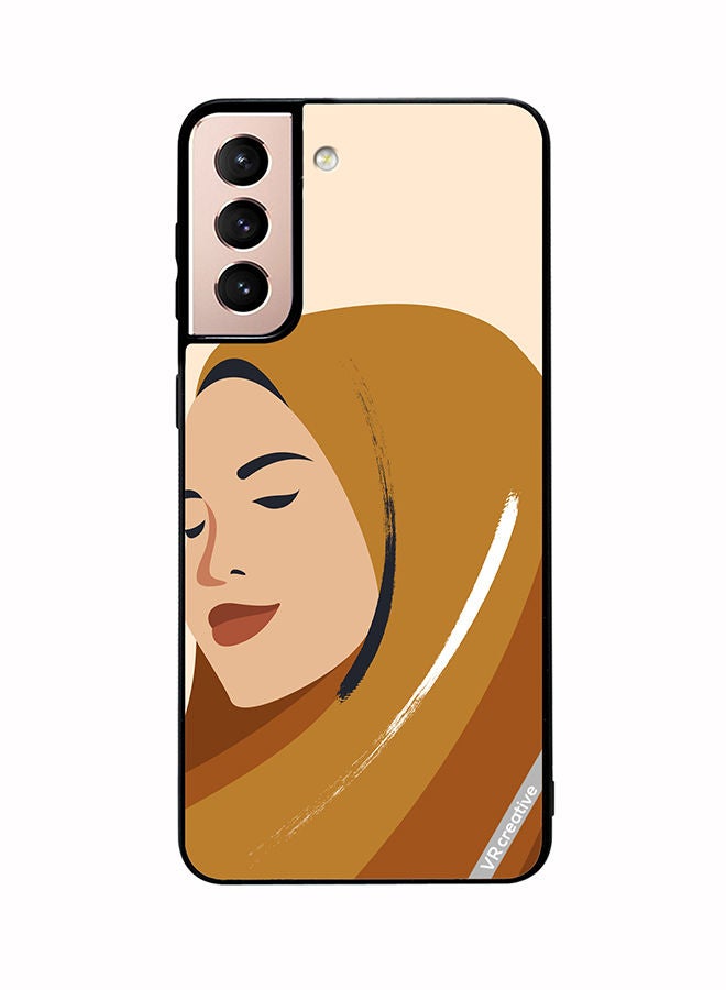 Protective Case Cover For Samsung Galaxy S21 5G Cartoon Woman Shape Design Multicolour