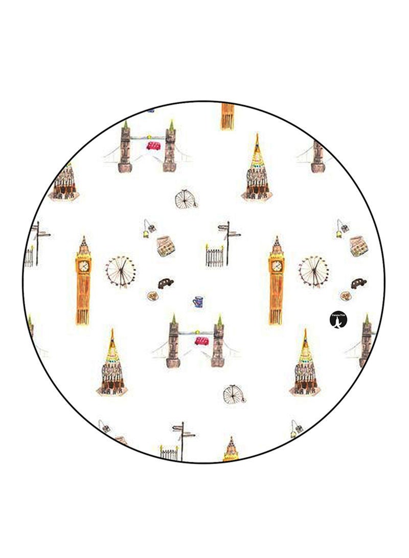 RKN London Printed Mouse Pad Round  Multicolour