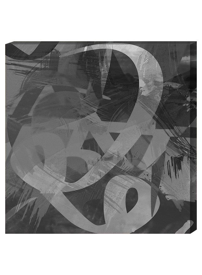 RYN Islamic Calligraphy Wall Decor Painting With Inner Frame Grey/Black 40 x 40centimeter - Image 2