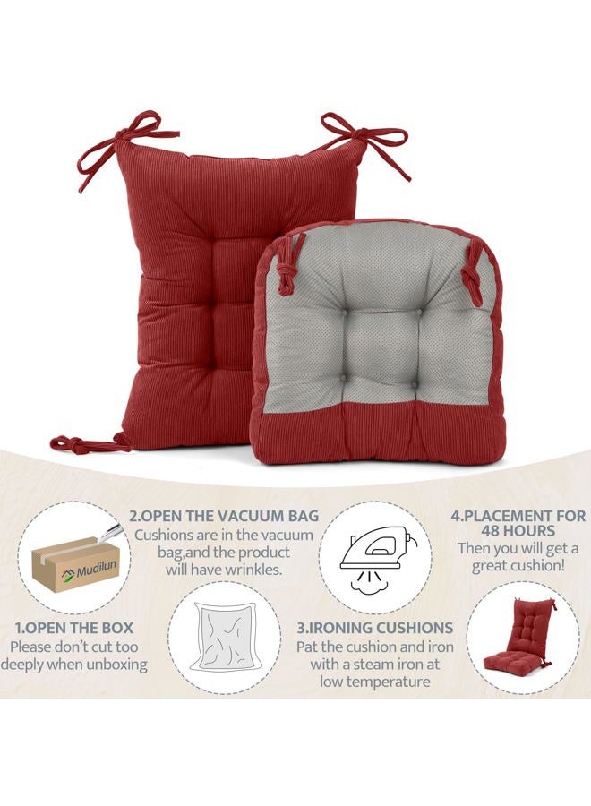 mudilun Rocking Chair Cushion Set - Non-Slip Tufted Rocking Chair Cushions with Ties Soft Indoor/Outdoor Wooden Rocking Chair Seat Pad for Porch Garden Cafe & Nursing - Image 5