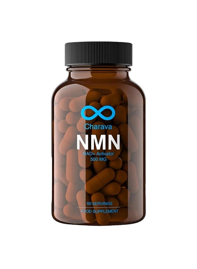 NMN Antiaging Supplement NAD+ Activator 500mg Capsules, Pack of 60's