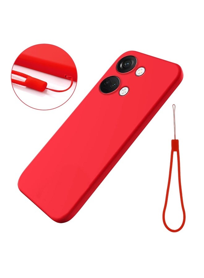 HuHa Case Cover For OnePlus Nord 3 / Ace 2V Pure Color Liquid Silicone Shockproof Phone Case(Red) - Image 2
