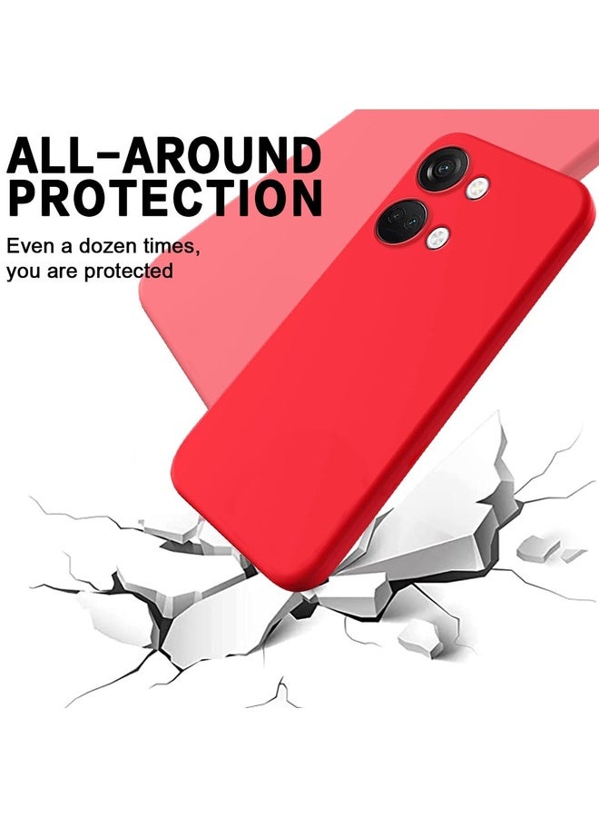 HuHa Case Cover For OnePlus Nord 3 / Ace 2V Pure Color Liquid Silicone Shockproof Phone Case(Red) - Image 5