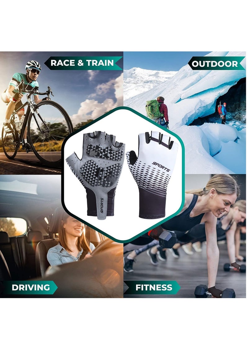 SYOSI - Cycling Gloves Breathable Anti Slip Shock Absorbing Mountain Bike Gloves Adult Bicycle Half Finger Gloves Gym Motorcycle Lightweight Mountain Bike Gloves suit for Outdoor Sporting Activities (L) - Image 1
