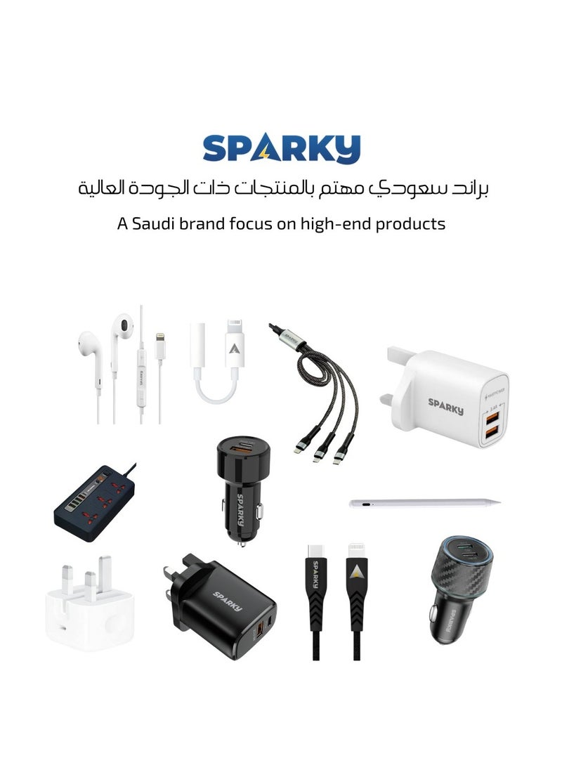 Sparky USB-C Single Port Charger - 18W Super Fast Charger | Safer Charging, Heat Resistant & Durable Material | Faster & More Efficient Charging