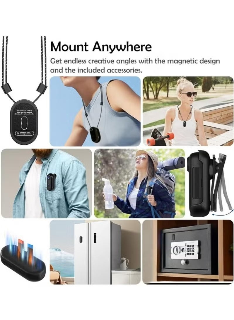 Bin Kamil 4K Ultra HD Wearable Mini Sports Camera – Thumb-Sized Magnetic Action Cam with 30m Waterproof, 360° Clip, 150-Min Battery, Wi-Fi, H.265, Hands-Free POV Recording for Cycling, Diving, Vlogging - Image 4