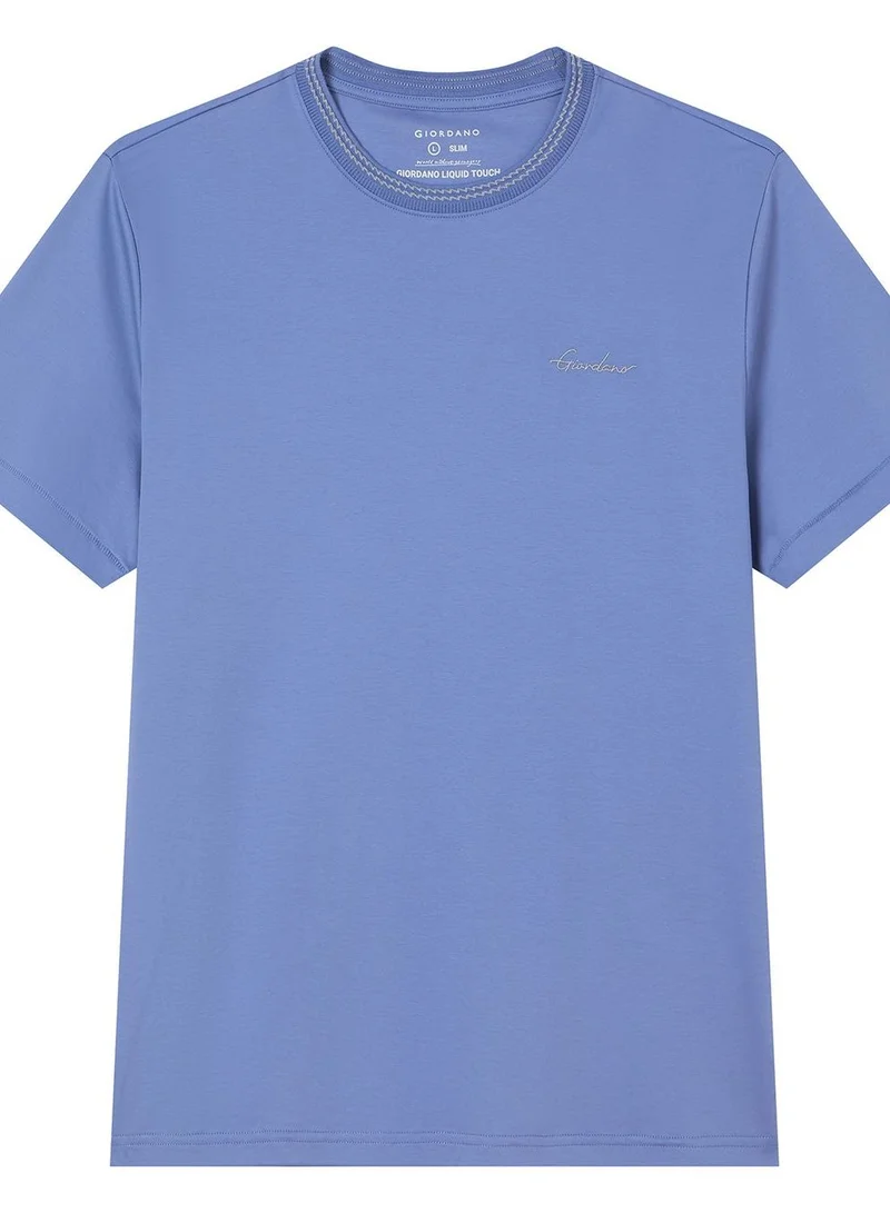 GIORDANO  Men's Slim Fit Liquid Touch Cotton Tee for Men | Best Price UAE