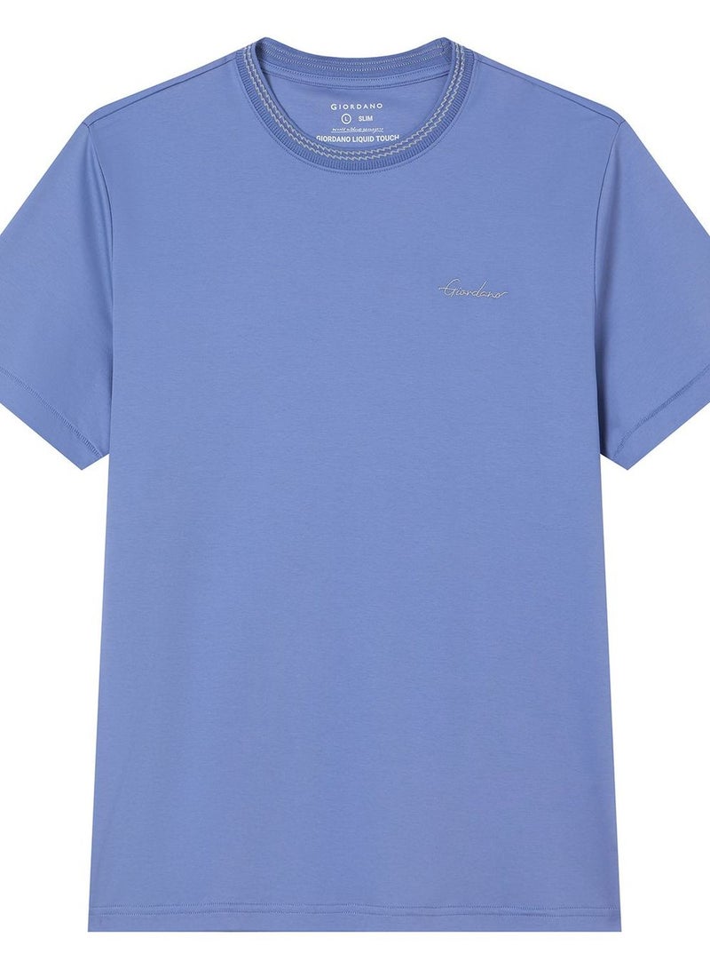 GIORDANO Men's Slim Fit Liquid Touch Cotton Tee - Image 3
