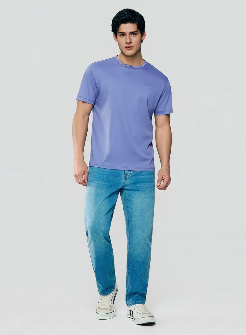 GIORDANO Men's Slim Fit Liquid Touch Cotton Tee