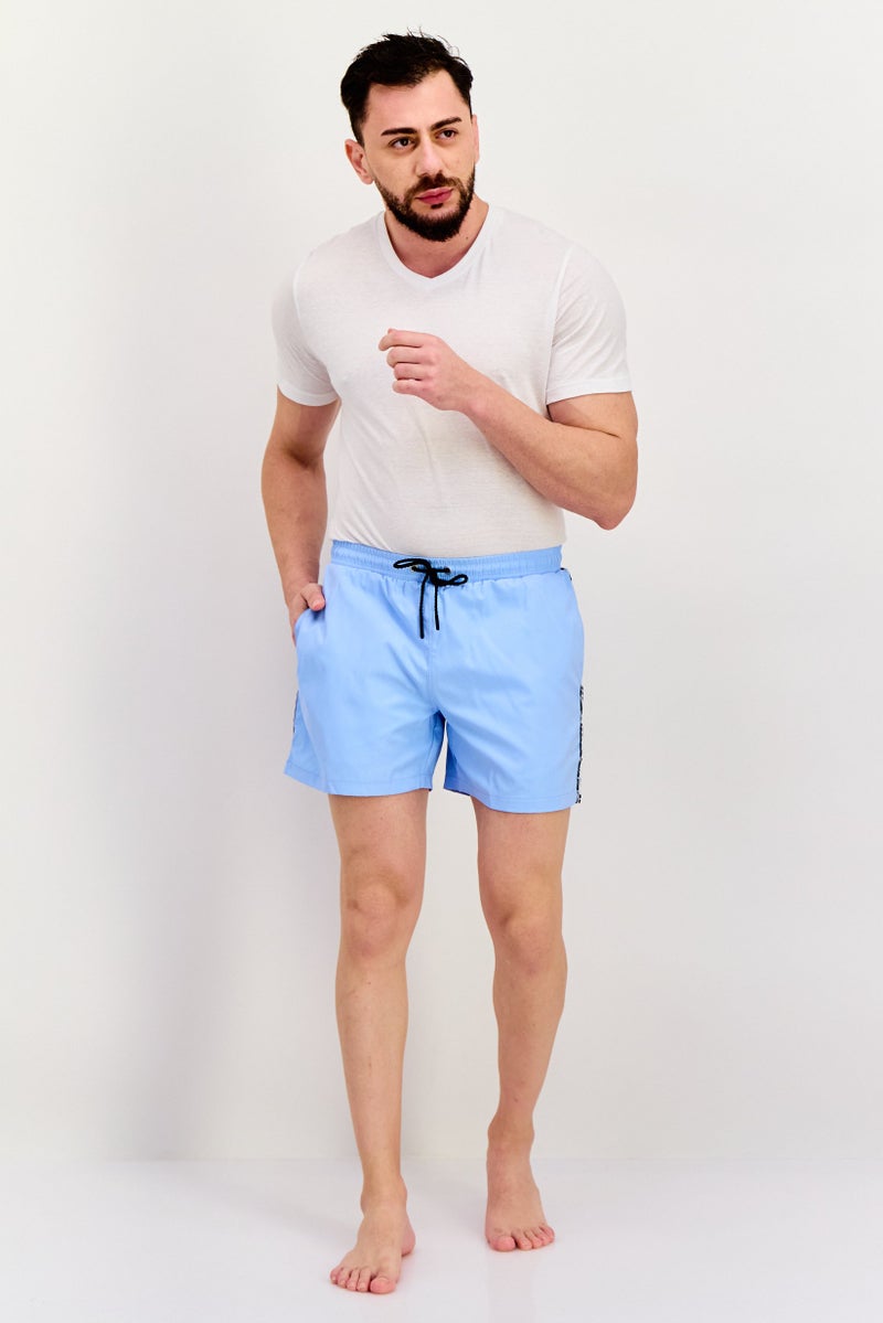 Ufc Men Brand Logo Board Shorts, Light Blue - Image 4