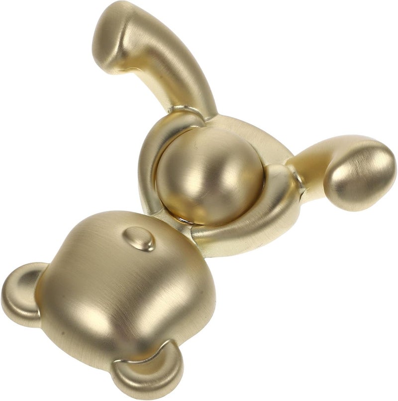 Bear Shaped Wall Coat Hook Multifunctional Metal Wall Hook Copper Finish Closet and Key Holder for Bedroom and Living Room Storage - Image 1