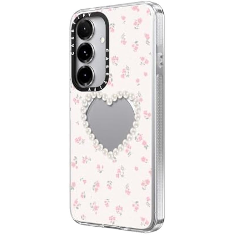 CASETIFY Magnetic Clear Galaxy S25 Case 【Compatible with Magsafe】 - Pearly Heart - Image 5