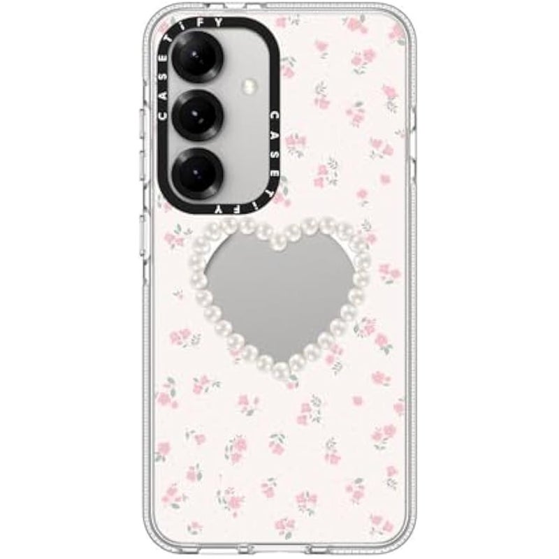 CASETIFY Magnetic Clear Galaxy S25 Case 【Compatible with Magsafe】 - Pearly Heart - Image 1