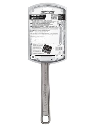 Channellock 812W 12-inch Adjustable Wrench, 1.5-inch Wide Mouth Jaw Capacity, Precise Jaw Design Grips in Tight Spaces, Measurement Scales for Easy Sizing Diameters - Image 4