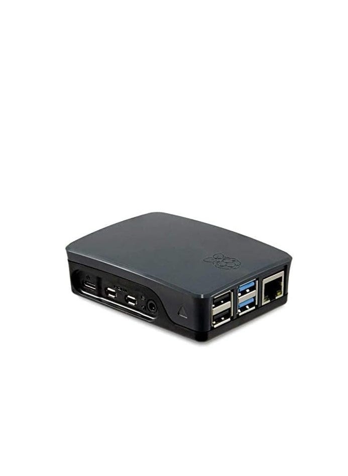 Raspberry Pi - Official Raspberry Pi 4 Case Black and Grey - Image 1