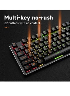 JERTECH Professional wired computer gaming keyboard, 87 keys in English, model - JK510 (RGB)  - Image 2