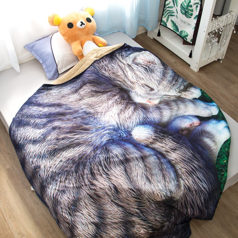 Simulation Hami Melon Creative Alien Summer Cool Cartoon Washing Summer Blanket Office Lunch Break Blanket - Image 1