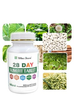Wins Town 28 Day Slim Fit Tablet, Lotus leaf Slim Flat Tummy Tablet Weight Loss, Fat Burner Energy Tablet, Digestion and Metabolism, Recommended for Women & Men, Dietary Supplements 60 Tablets  - Image 2
