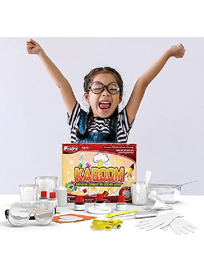 Playz كابوم! مجموعة العلوم المتفجرة للأطفال من عمر 8 إلى 12 مع أكثر من 25 تفاعل كيميائي وتجارب في مجموعة الكيمياء الخاصة بنا، تعليم STEM وألعاب تعليمية وهدايا للأولاد والبنات والمراهقين والأطفال. - Image 3