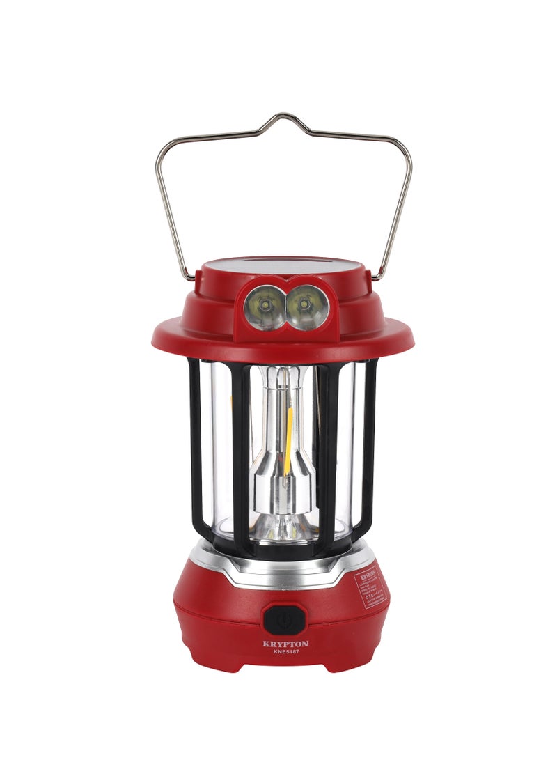 KRYPTON Krypton LED Emergency Lantern with Solar Panel- KNE5187/ Energy Efficient Design, Super Bright and Long Hours Working - Image 1