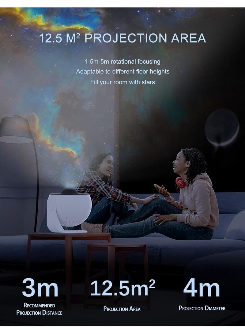 Galaxy Projector 12 in 1 Star Projector Starry Sky Night Light with Solar System Constellation Moon for Kids Adults Light Projector for Bedroom Home Theater Living Room Decor LED Projector Lamp