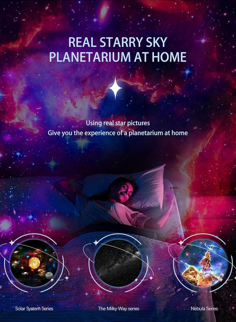 Galaxy Projector 12 in 1 Star Projector Starry Sky Night Light with Solar System Constellation Moon for Kids Adults Light Projector for Bedroom Home Theater Living Room Decor LED Projector Lamp