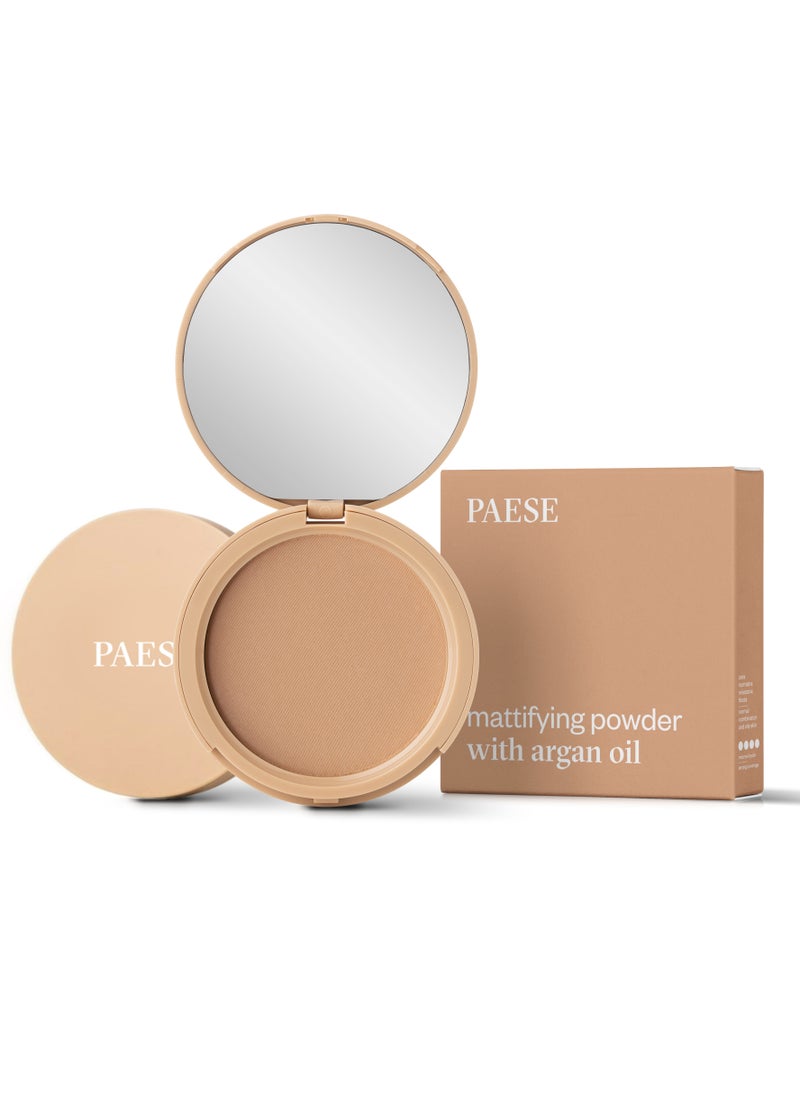 Paese - Mattifying Powder with Argan Oil, Full Coverage Matte Finish, 03 beige - Image 1