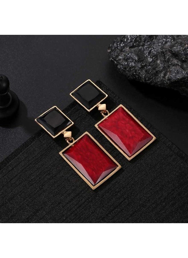 Womens Exclusive Limited Red Black Crystal and Rose  Edition Geometric Shape Tantalizing Drop Earrings fgs..fg - pzsku/Z9F979305962E2FB0CEB0Z/45/_/1729064254/e18b19cf-8c72-43ac-b6dc-8bb4b7aa2f48