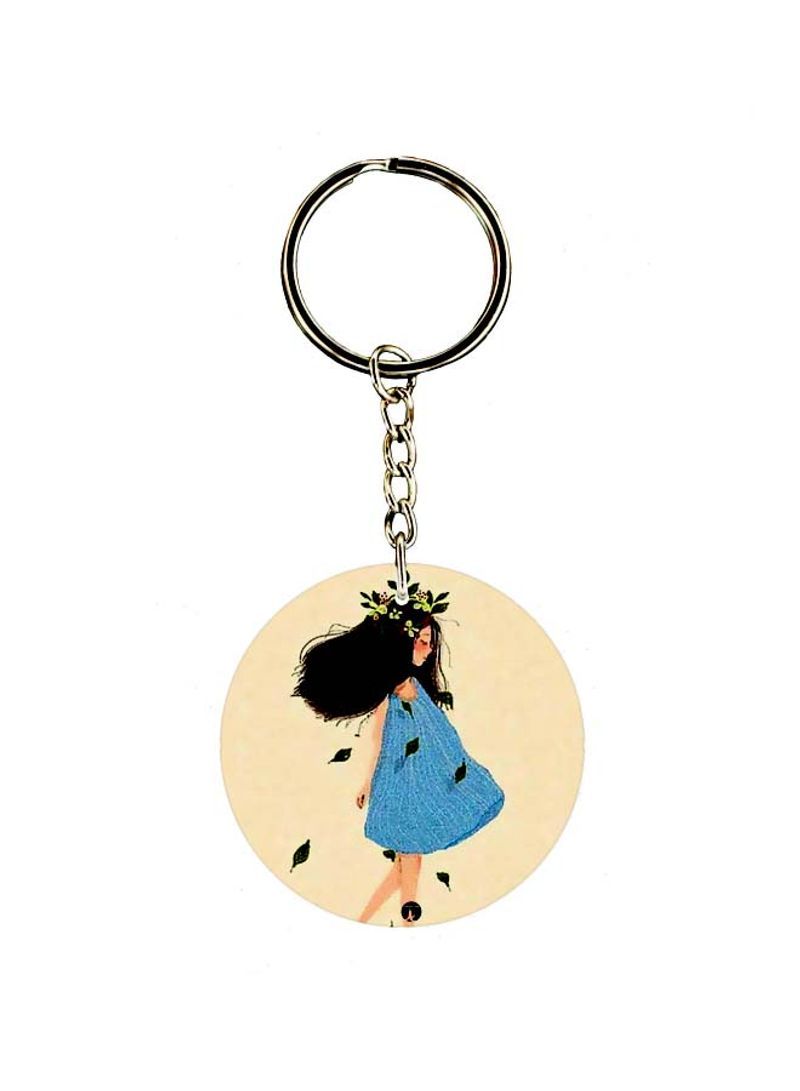 RKN Girl Printed Double Sided Keychain