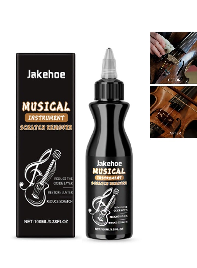 Jakehoe Musical Instrument Scratch Remover, Polishing And Refurbishing Scratch Treatment, Professional Scratch Repair, Suitable For Guitars, Pianos, Violins And Various Musical Instruments（100ml） - Image 1