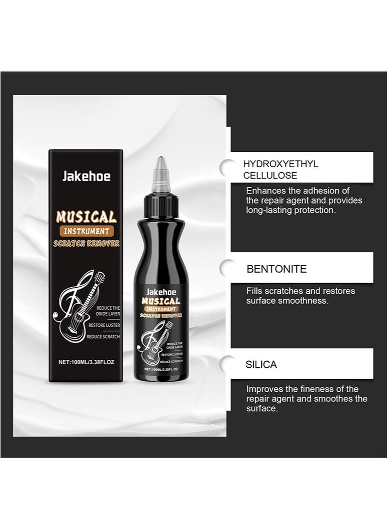 Jakehoe Musical Instrument Scratch Remover, Polishing And Refurbishing Scratch Treatment, Professional Scratch Repair, Suitable For Guitars, Pianos, Violins And Various Musical Instruments（100ml） - Image 5