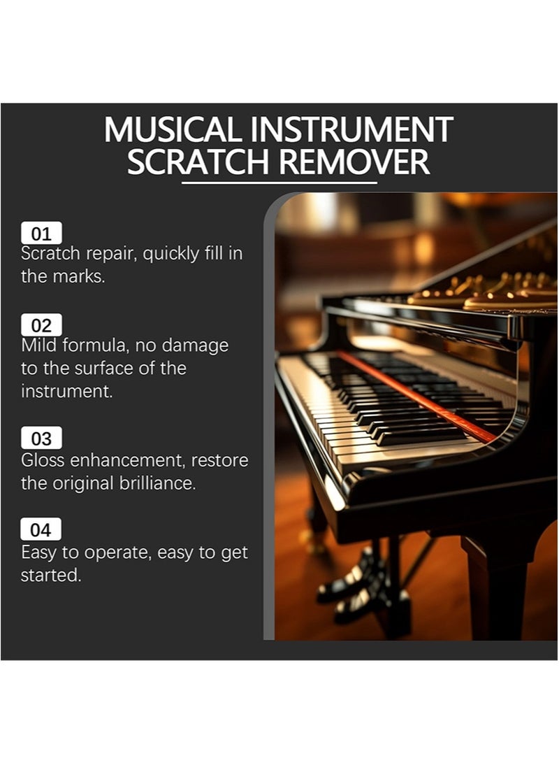 Jakehoe Musical Instrument Scratch Remover, Polishing And Refurbishing Scratch Treatment, Professional Scratch Repair, Suitable For Guitars, Pianos, Violins And Various Musical Instruments（100ml） - Image 4