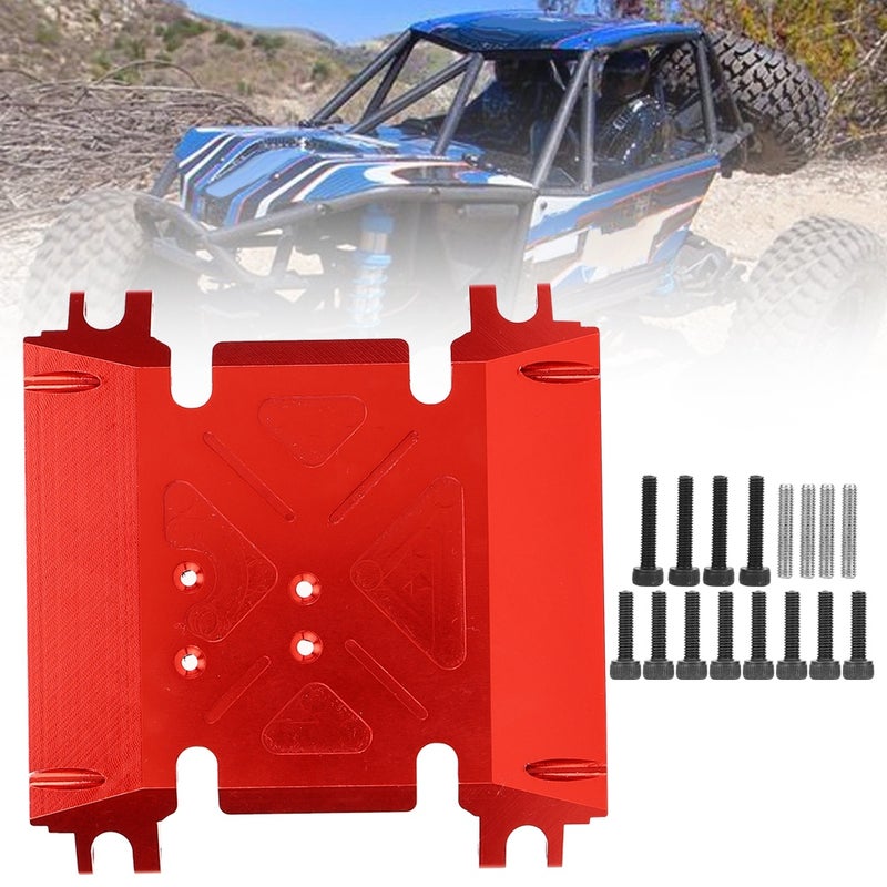 لوحة انزلاق لجهاز تثبيت صندوق التروس المركزي ملائمة لسيارة RC 1/10 AXIAL WRAITH 90018 90048 - حمراء - Image 4