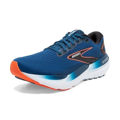 Brooks Men’s Glycerin 21 Neutral Running Shoe - Blue Opal/Black/Nasturtium - 10 Medium - Image 1