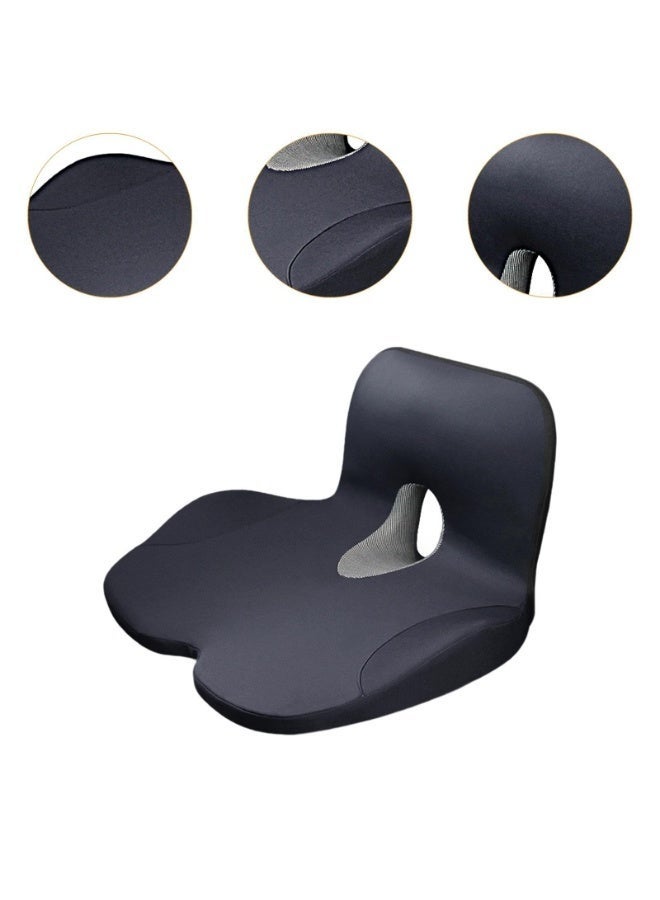 Arabest Memory Foam Seat Cushion for Office Chair, Tailbone Pain Relief Cushion for Long Sitting, Ergonomic Pressure Relief Chair Pad with Washable Cover for Office, Gaming Chair & Car Seat (Black Gray) ﻿ - Image 3