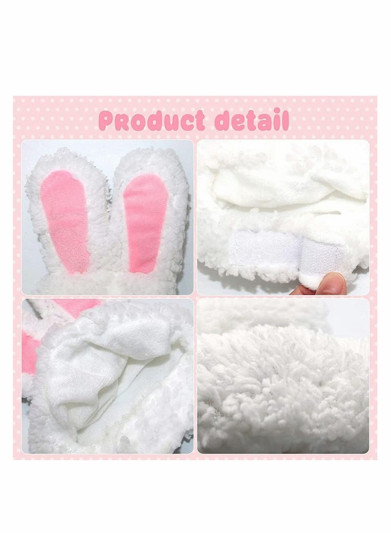 SOLARAE Cat Bunny Ears Costume Rabbit Hat for Cats or Small Dogs Party Costume Halloween Accessory Headwear - Image 4