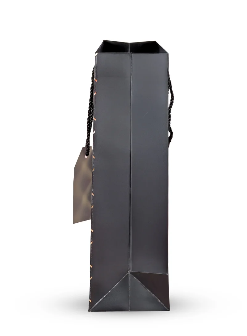 Share the Love Luxury Black Paper Gift Bag – Medium Size with Foil Design, Premium Quality Reusable Present Bag with Handles, Perfect for Birthday, Wedding, Anniversary & Special Occasions