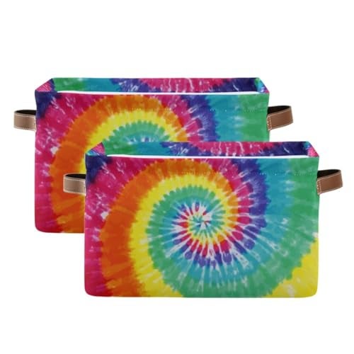 Bzocm TieDye Rectangular Storage Basket Organizer Bin Shelf Baskets For Clothes Gifts For Home Office Dorm - Image 3