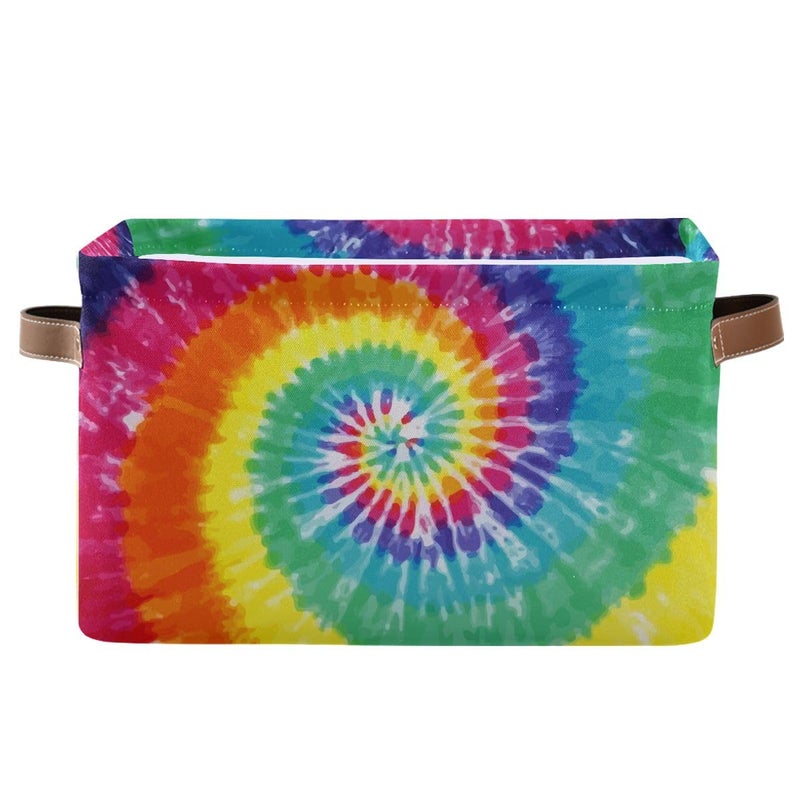 Bzocm TieDye Rectangular Storage Basket Organizer Bin Shelf Baskets For Clothes Gifts For Home Office Dorm - Image 2
