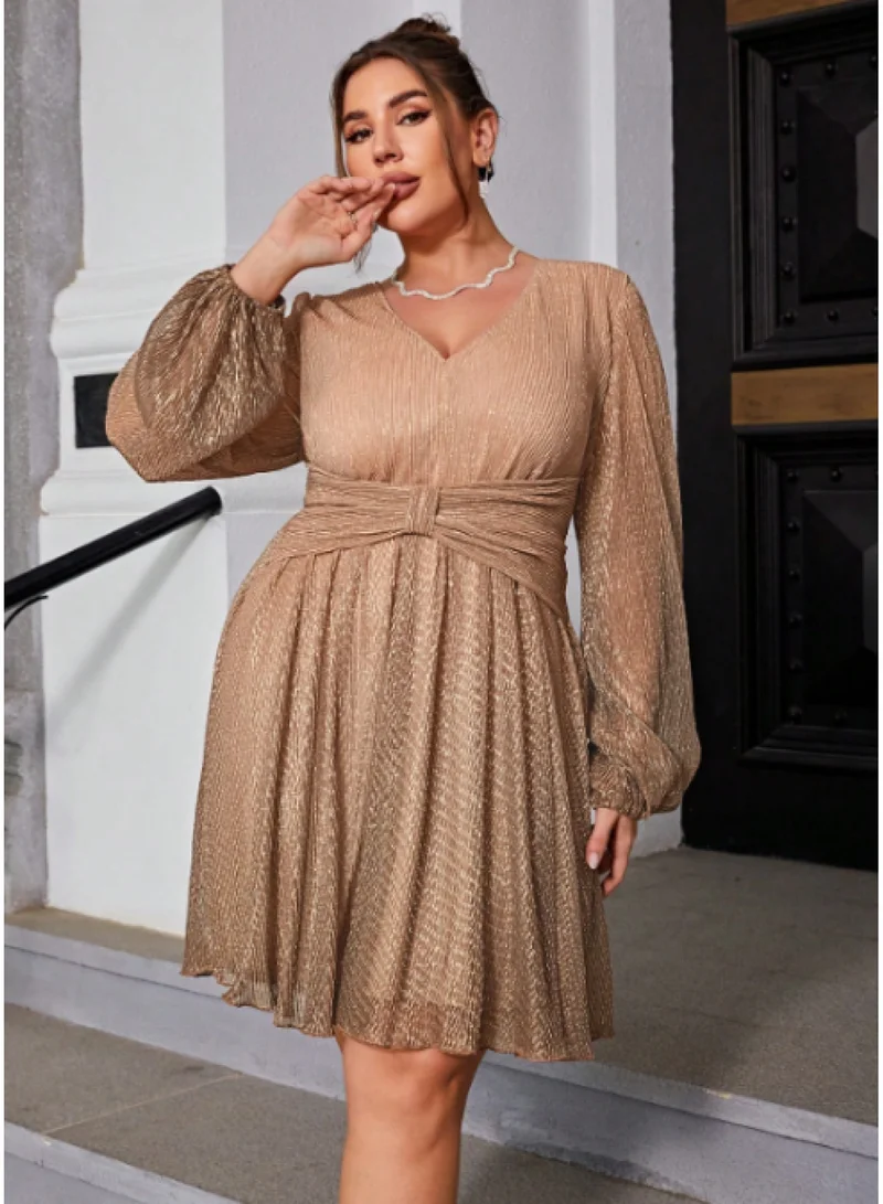 SIMPLEE Oversized women's dress suitable for curvy women's flowing skirt