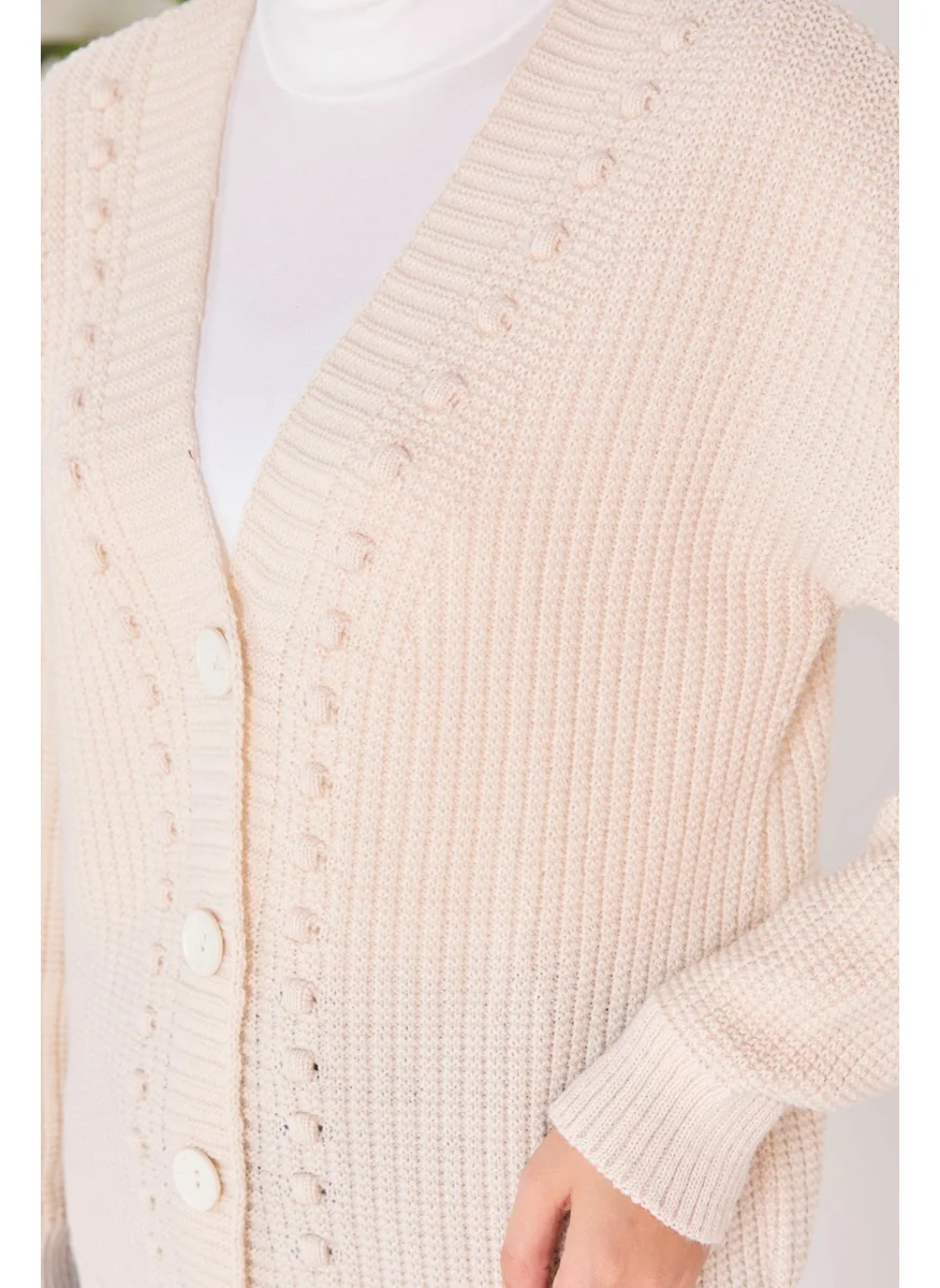 Tofisa 23100-CREAM Knitwear Cardigan