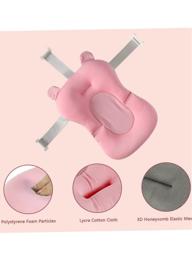 Baby Bath Support Cushion, Soft Adjustable Non-Slip Infant Bath Support Seat Infant Tub Cushion Seat Baby Bath Pillow Adjustable Non Slip Bathtub Cushion for Bathtub for 0-6 Months - Image 2